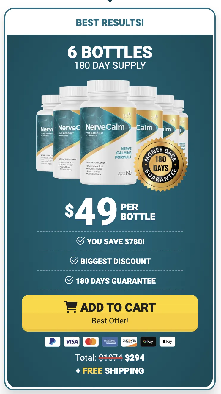 NerveCalm 6 Bottle Price